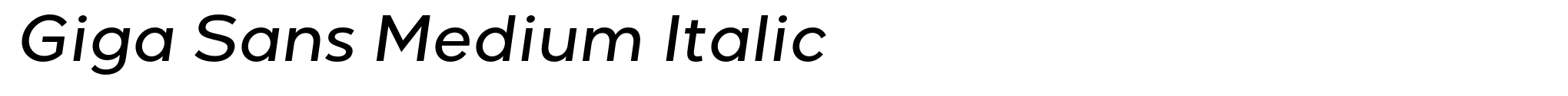 Giga Sans Medium Italic image